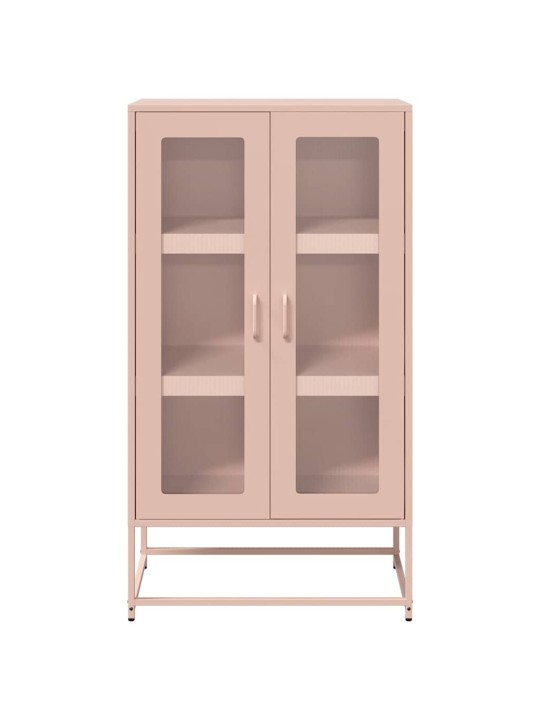 Highboard pinkki 68x39x123 cm teräs