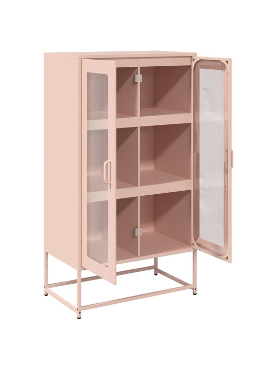 Highboard pinkki 68x39x123 cm teräs