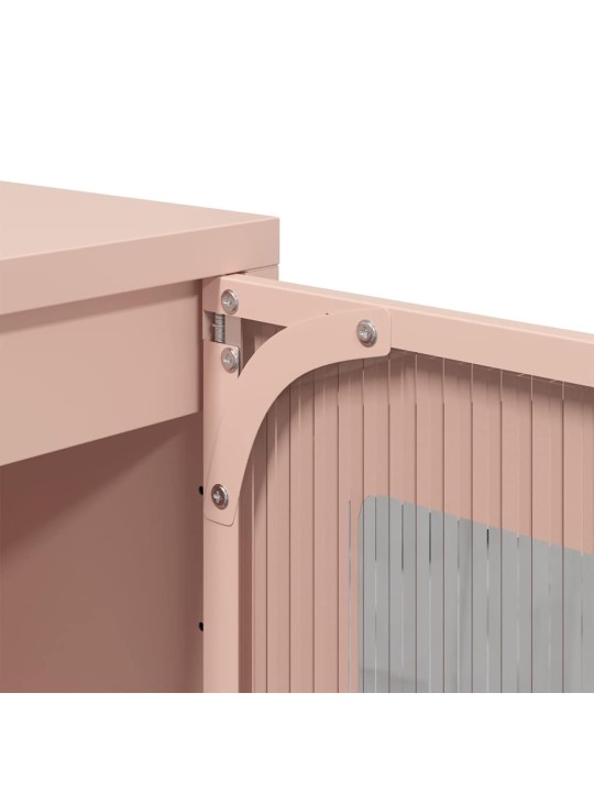 Highboard pinkki 68x39x123 cm teräs
