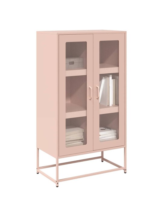 Highboard pinkki 68x39x123 cm teräs