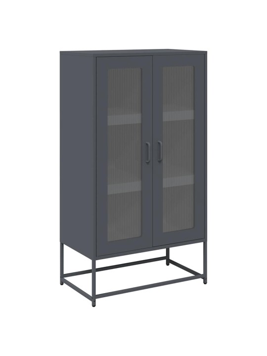 Highboard antrasiitti 68x39x123 cm terästä