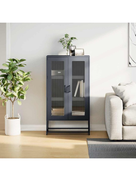Highboard antrasiitti 68x39x123 cm terästä