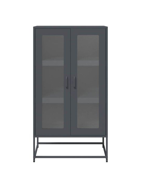 Highboard antrasiitti 68x39x123 cm terästä
