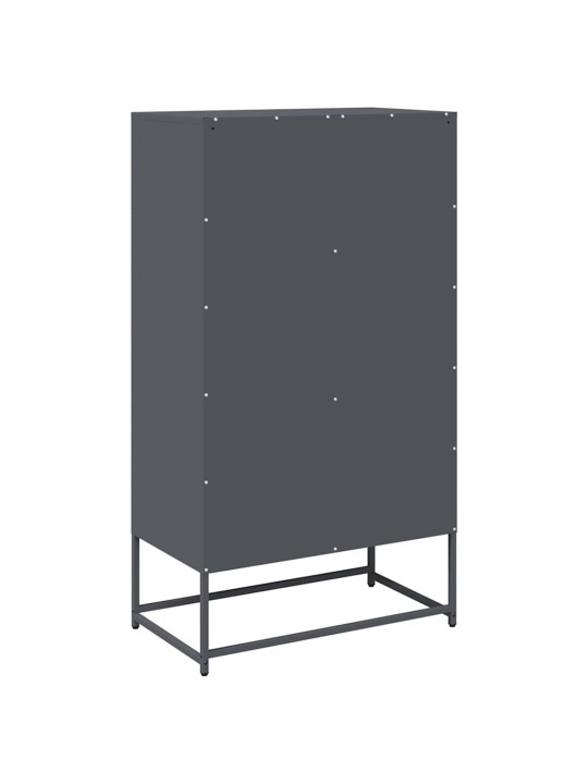 Highboard antrasiitti 68x39x123 cm terästä