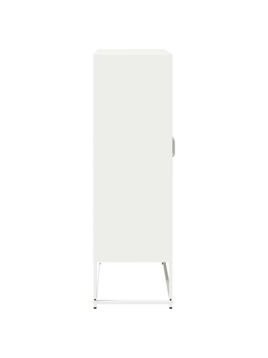 Highboard valkoinen 68x39x123 cm teräs
