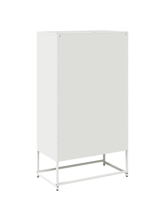 Highboard valkoinen 68x39x123 cm teräs