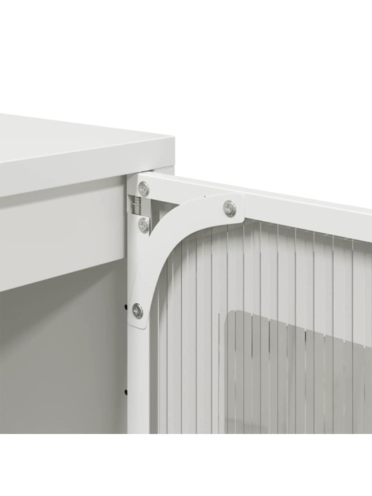 Highboard valkoinen 68x39x123 cm teräs