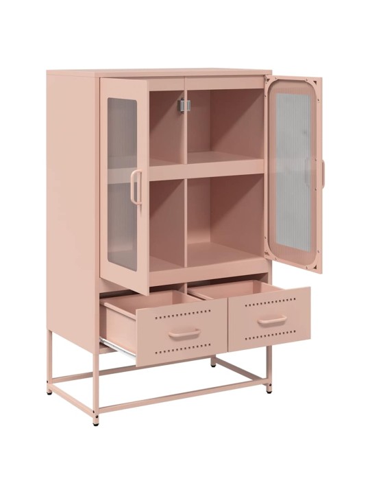 Kaappi pinkki 68x39x111,5 cm teräs