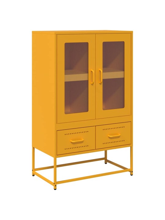 Kaappi sinapinkeltainen 68x39x111,5 cm teräs