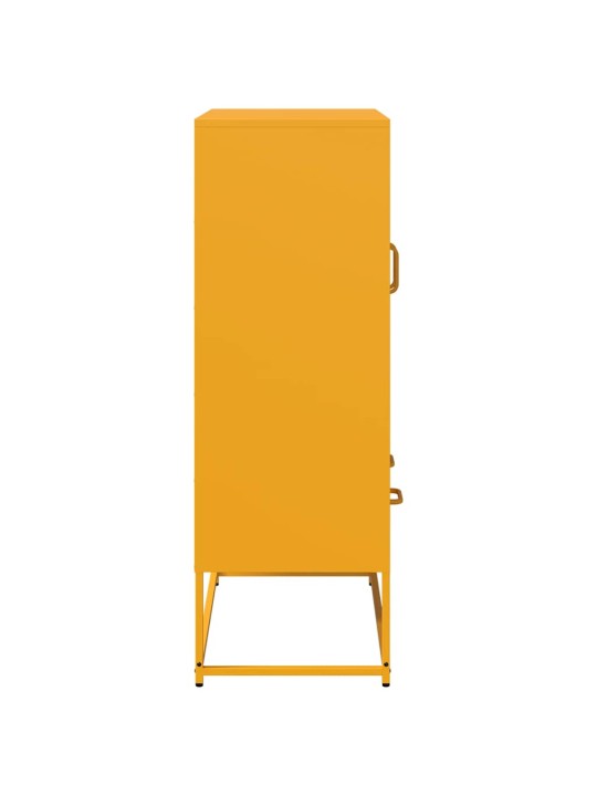 Kaappi sinapinkeltainen 68x39x111,5 cm teräs