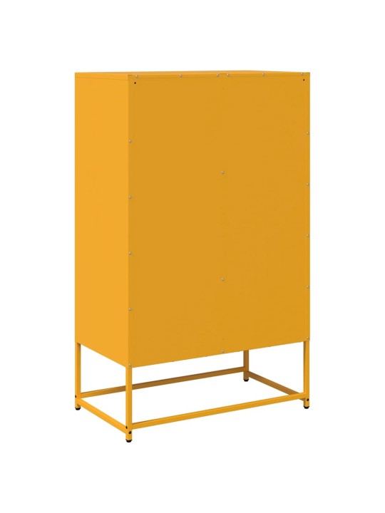 Kaappi sinapinkeltainen 68x39x111,5 cm teräs