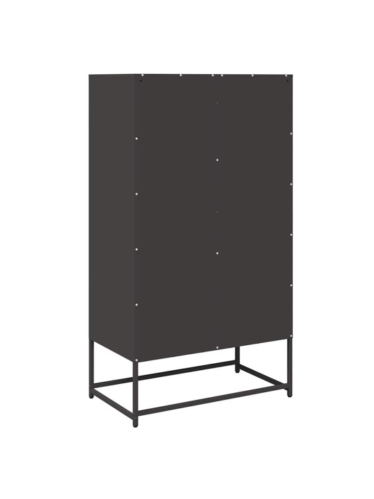 Highboard musta 68x39x123 cm teräs