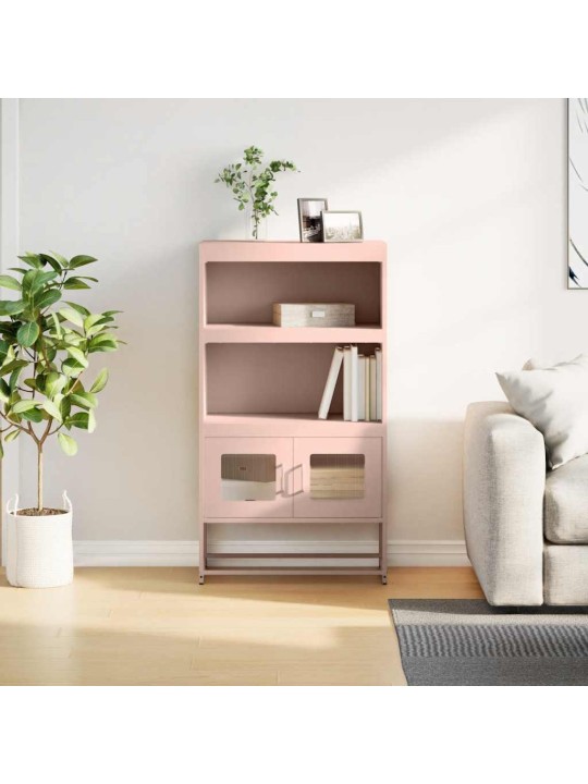 Highboard pinkki 68x39x123 cm teräs