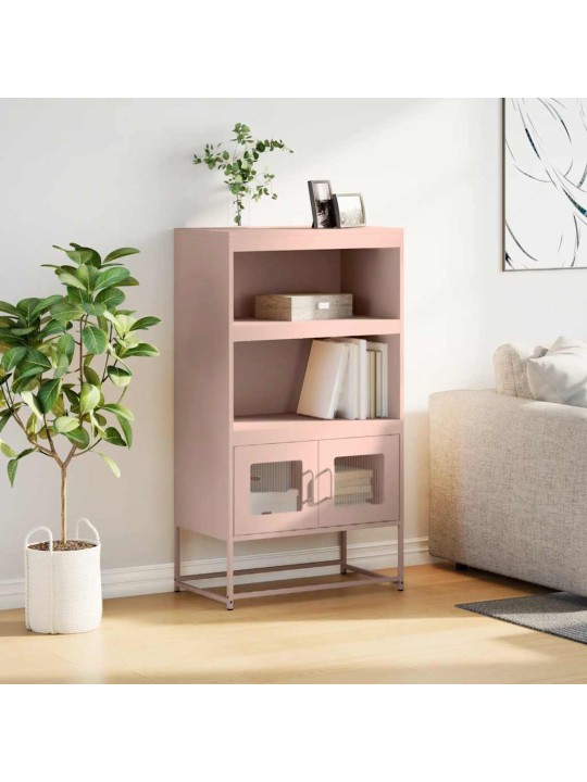 Highboard pinkki 68x39x123 cm teräs