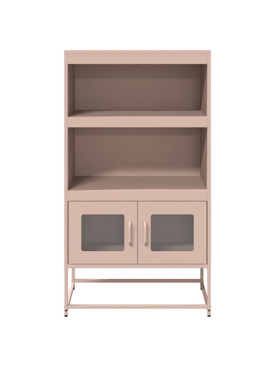 Highboard pinkki 68x39x123 cm teräs