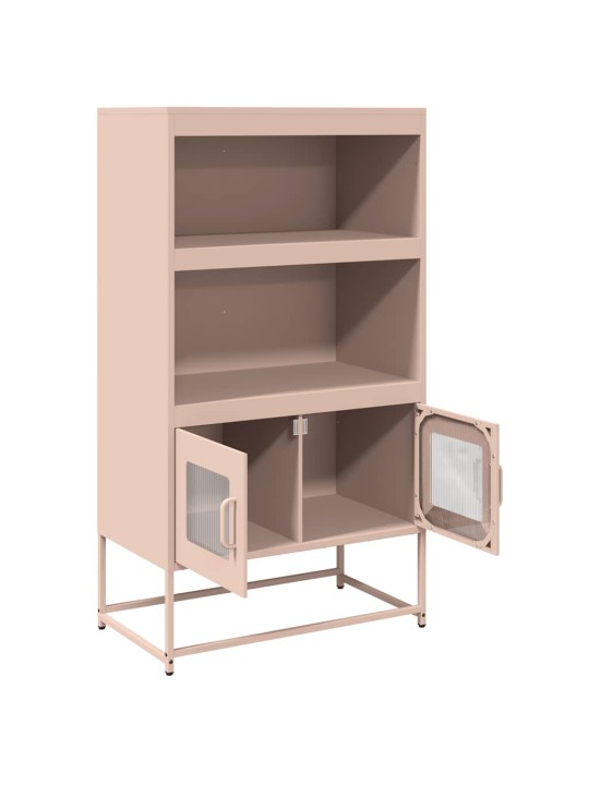 Highboard pinkki 68x39x123 cm teräs