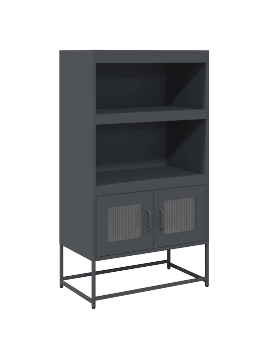 Highboard antrasiitti 68x39x123 cm terästä