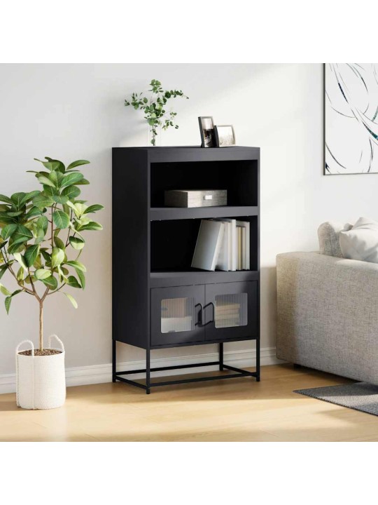Highboard antrasiitti 68x39x123 cm terästä