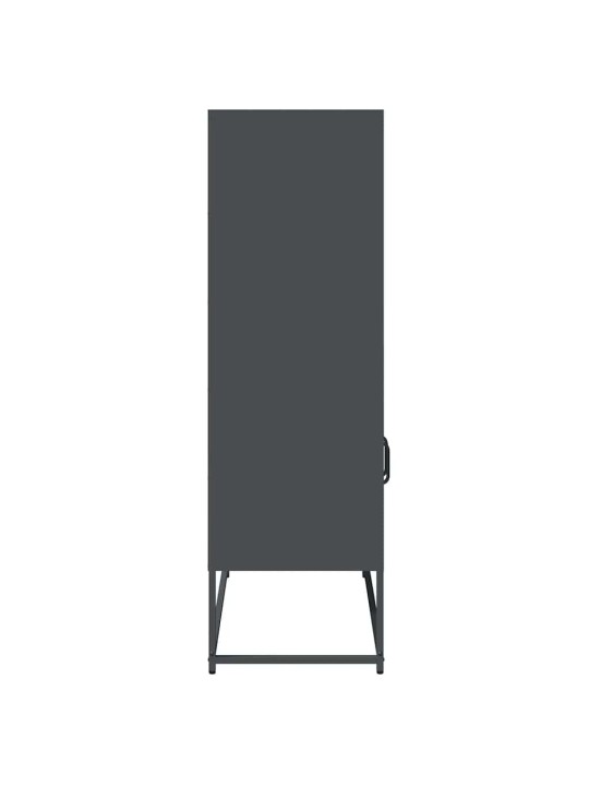 Highboard antrasiitti 68x39x123 cm terästä