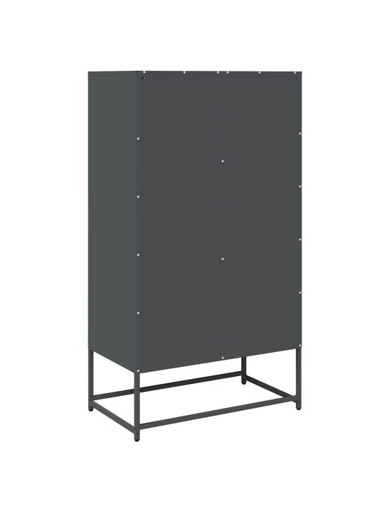 Highboard antrasiitti 68x39x123 cm terästä