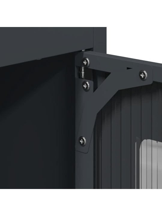 Highboard antrasiitti 68x39x123 cm terästä
