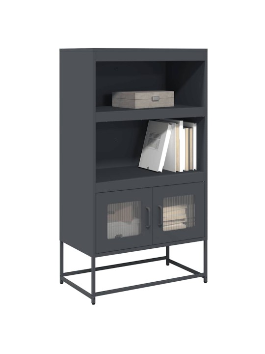 Highboard antrasiitti 68x39x123 cm terästä