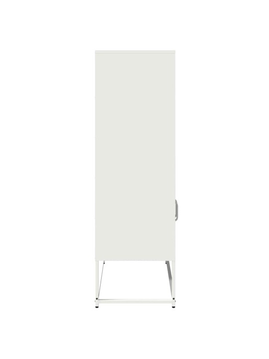 Highboard valkoinen 68x39x123 cm teräs