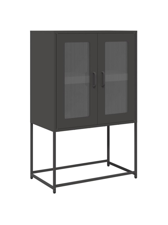 Highboard musta 68x39x107 cm teräs