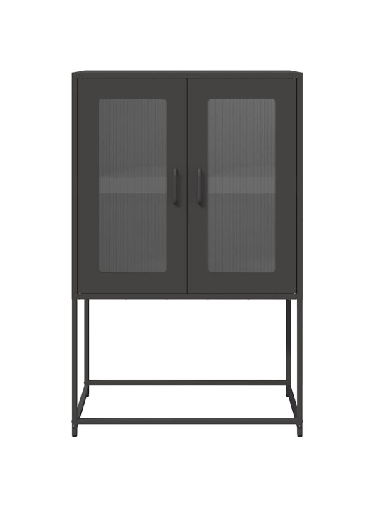 Highboard musta 68x39x107 cm teräs