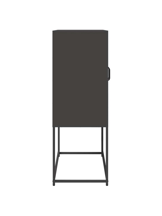 Highboard musta 68x39x107 cm teräs