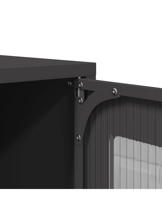 Highboard musta 68x39x107 cm teräs