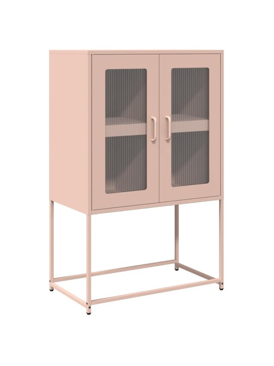 Highboard pinkki 68x39x107 cm teräs