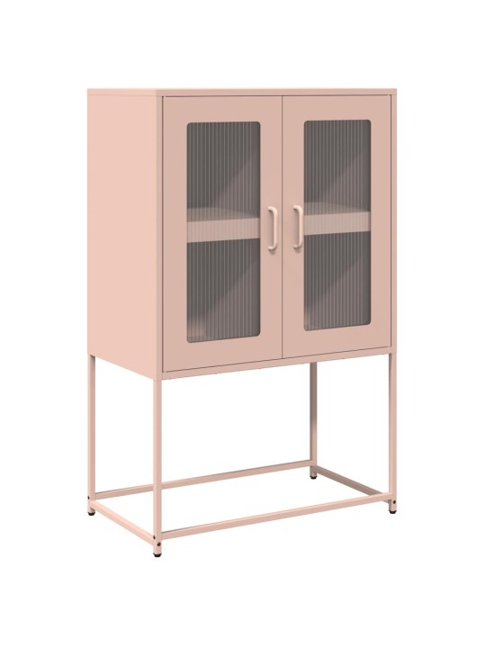 Highboard pinkki 68x39x107 cm teräs
