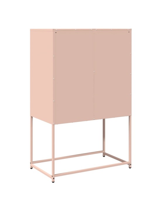 Highboard pinkki 68x39x107 cm teräs