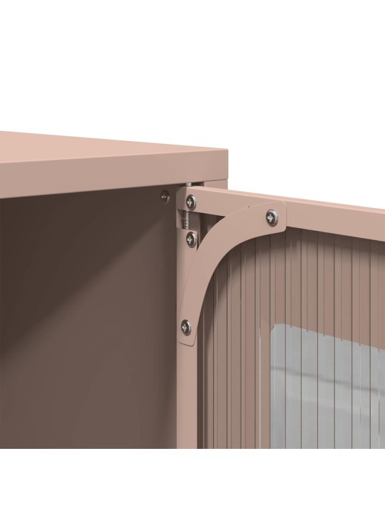 Highboard pinkki 68x39x107 cm teräs