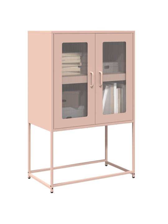 Highboard pinkki 68x39x107 cm teräs