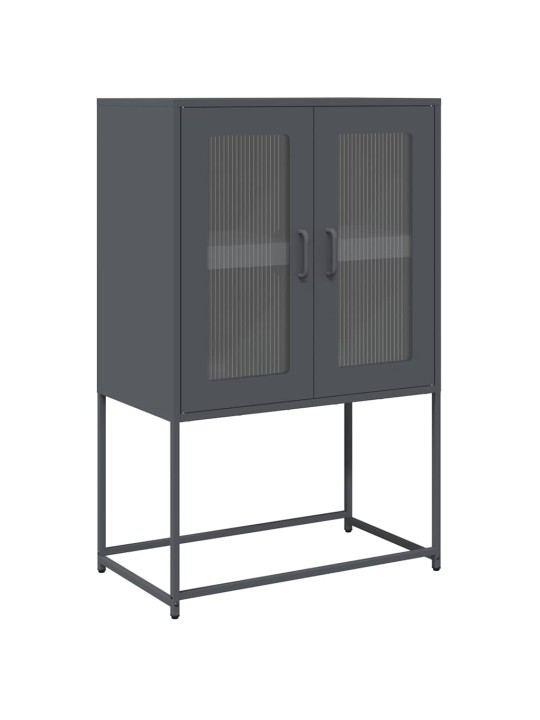 Highboard antrasiitti 68x39x107 cm terästä