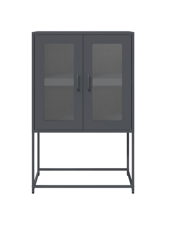 Highboard antrasiitti 68x39x107 cm terästä
