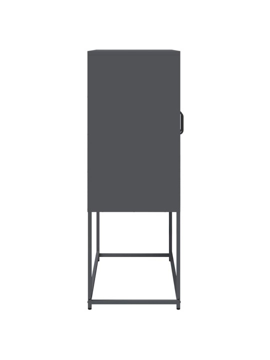Highboard antrasiitti 68x39x107 cm terästä