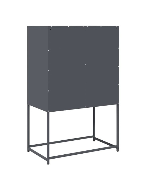 Highboard antrasiitti 68x39x107 cm terästä