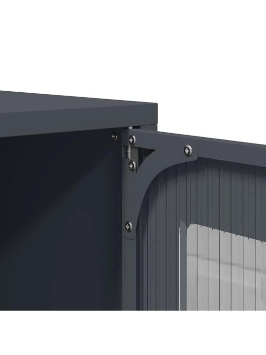 Highboard antrasiitti 68x39x107 cm terästä