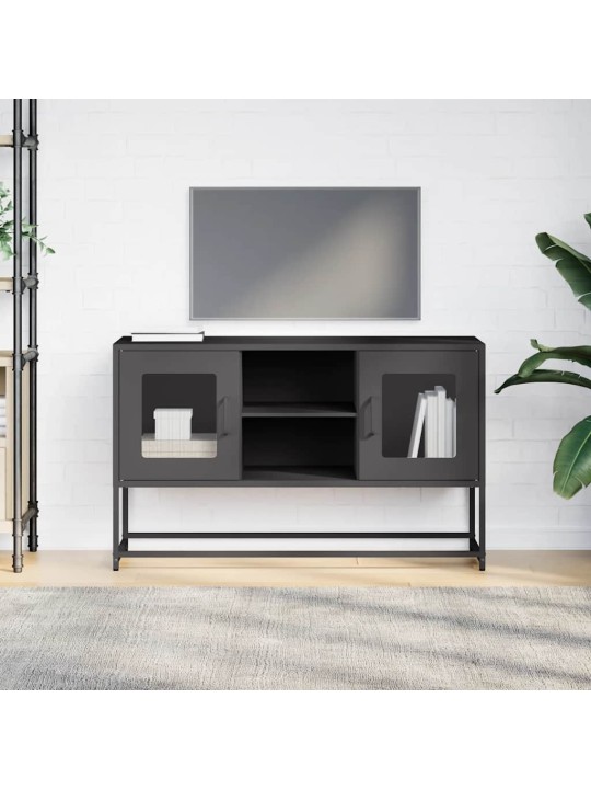 Tv-taso musta 100,5x39x60,5 cm teräs