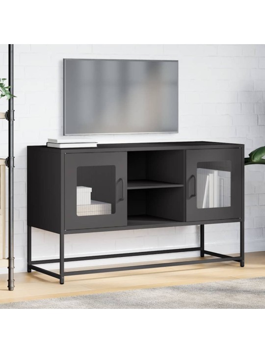 Tv-taso musta 100,5x39x60,5 cm teräs