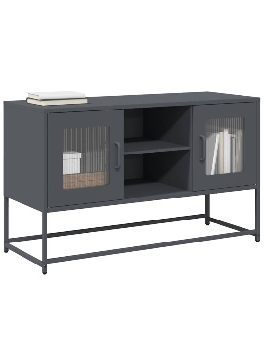 Tv-taso antrasiitti 100,5x39x60,5 cm teräs