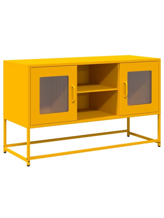 Tv-taso sinapinkeltainen 100,5x39x60,5 cm teräs