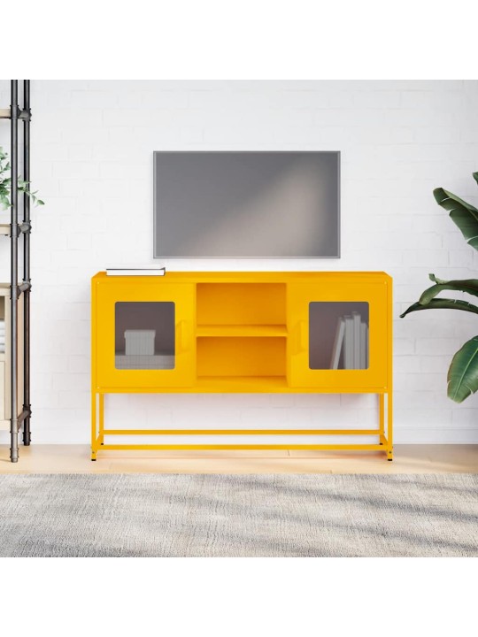 Tv-taso sinapinkeltainen 100,5x39x60,5 cm teräs