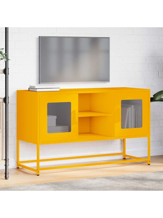 Tv-taso sinapinkeltainen 100,5x39x60,5 cm teräs