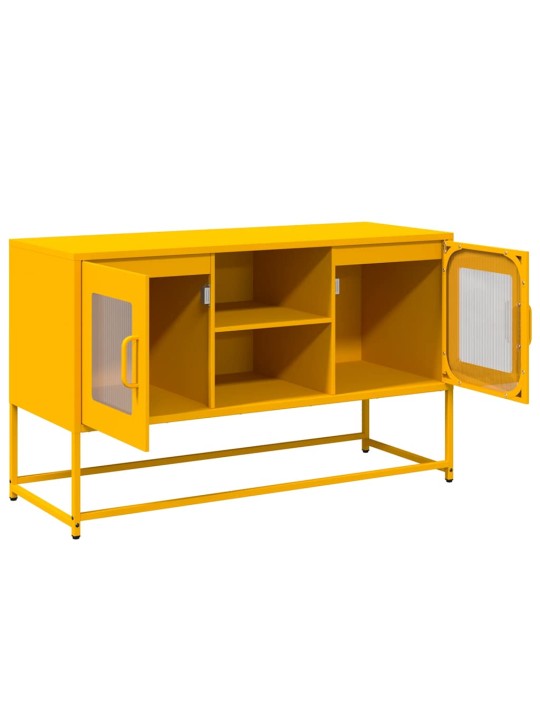 Tv-taso sinapinkeltainen 100,5x39x60,5 cm teräs