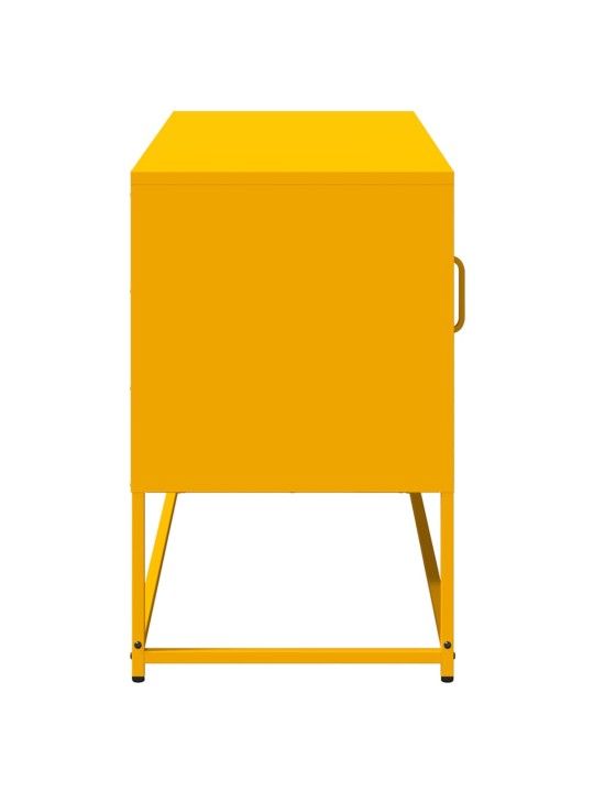 Tv-taso sinapinkeltainen 100,5x39x60,5 cm teräs