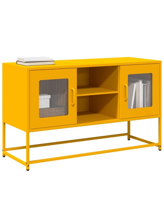 Tv-taso sinapinkeltainen 100,5x39x60,5 cm teräs